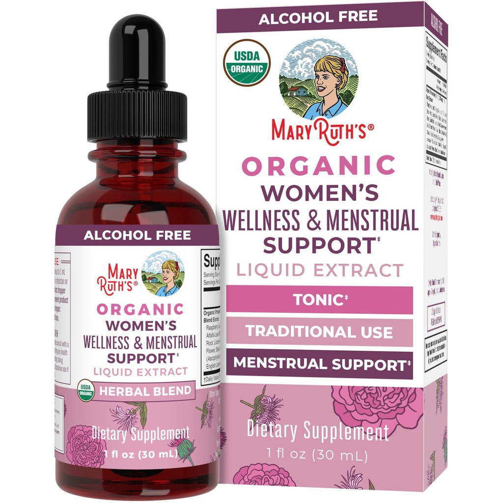 MaryRuth Organics USDA Organic Women's Wellness Liquid Herbal Supplements 