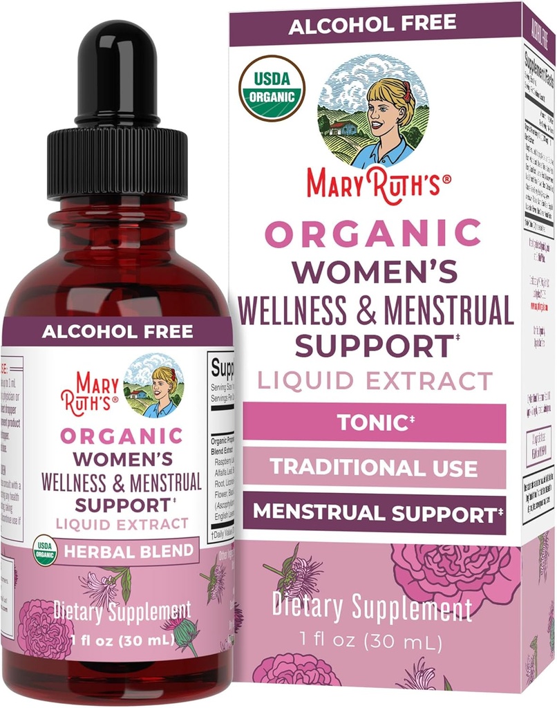 MaryRuth Organics USDA Organic Women's Wellness Liquid Herbal Supplements 