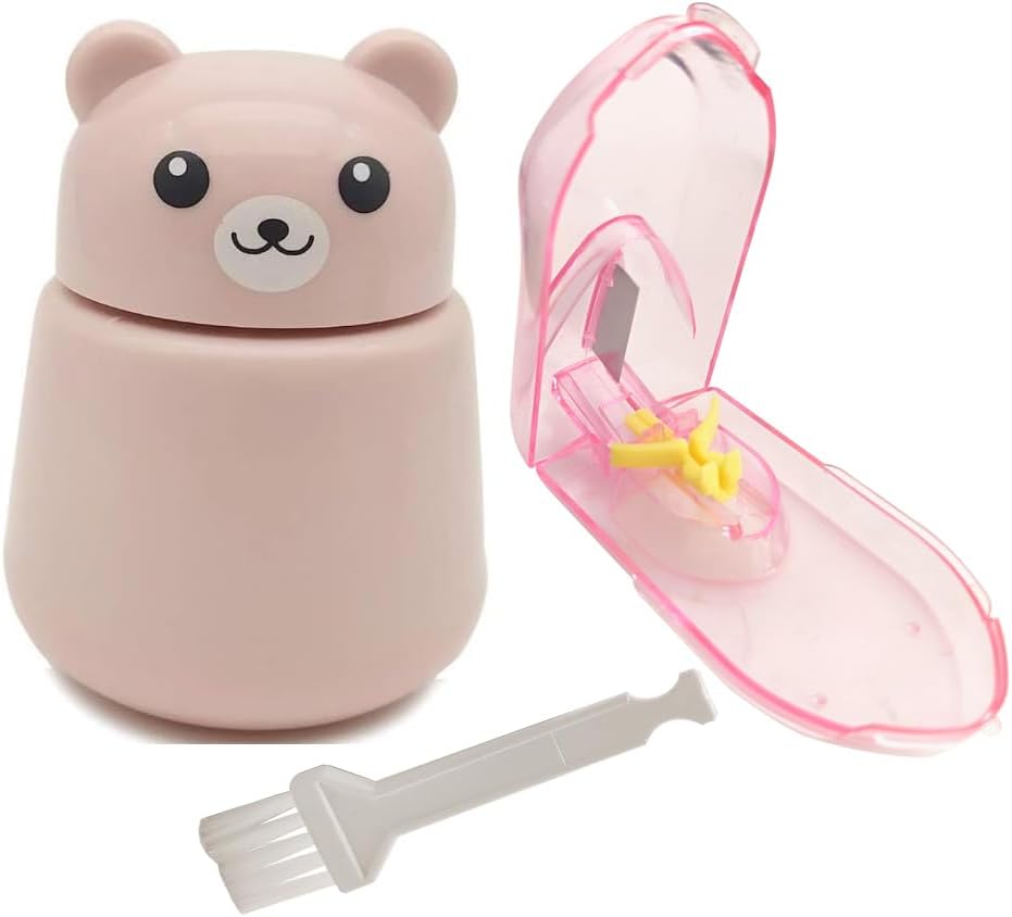 CoaGu Bear Pill Crusher & Splitter Kit - BPA-free Combo για χάπια/ταμπλέτες, FDA-συμπαγής λεπτή σκόνη, Νοσηλευτική σπίτι & Ταξίδι