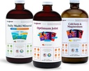 LIQUIDHEALTH Μύες, οστά, & αρθρώσεις Liquid Vitamin Bundle με Daily Multi Mineral, Optimum Joint Liquid Glucosamine, και Συμπληρώματα ασβεστίου & μαγνησίου - Οστική & Κοινή Υγεία, Vegan, Μη ΓΤΟ