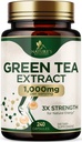 Κάψουλες Εκχύλισμα Πράσινου Τσάι 1000 mg - Standardized 45% EGCG & 98% Polyphenols - 3X Strength Green Tea Hills for Natural Energy - Υποστηρίζει την υγεία της καρδιάς, συμπλήρωμα βοτάνων, Vegan, Non-GMO - 240 κάψουλες