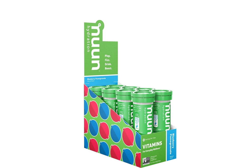 Nuun, Blueberry Pomegranate Electrolyte Drink Tabs 8 Count, 1.9 Ounce