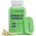 LongLifeNutri Indole-3-Carbinol 400mg - 120 Vegeterian Κάψουλες, 4-μηνιαία προσφορά, οργανικό συμπλήρωμα για την ισορροπία ορμονών & κυτταρίτιδα υγεία, εργαστήριο δοκιμαστεί, Made in USA