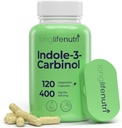 LongLifeNutri Indole-3-Carbinol 400mg - 120 Vegeterian Κάψουλες, 4-μηνιαία προσφορά, οργανικό συμπλήρωμα για την ισορροπία ορμονών & κυτταρίτιδα υγεία, εργαστήριο δοκιμαστεί, Made in USA