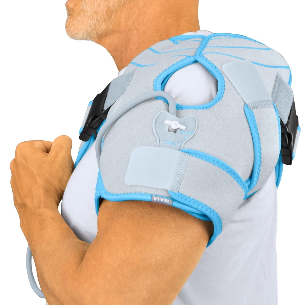 Arctic Flex Flex Shoulder Ice Pack Brace - Κρύο Τύλιγμα συμπίεσης με αντλία - Υποστηρίζει Περιστροφική Βαλβίδα, Κατεψυγμένος Ώμος, Τενοντίτιδα, Εξαρθρωμένες αρθρώσεις, Δάκρυα Labrum, Πόνος, Διάστρεμμα - Ταιριάζει αριστερά ή δεξιά Ώμος