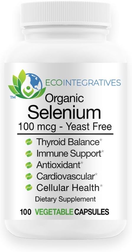 SE-100 100 mcg (100 κόμης) - Καθαρό σελήνιο-ελεύθερο Yeast Supports Ανοσοποιητικό, Καρδιαγγειακό και Θυρεοειδή Υγεία