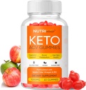 Advanced Keto ACV Gummies - Χωρίς ζάχαρη Γλουτένη Pro Ενεργό συμπλήρωμα μηλίτη μήλου για άνδρες γυναίκες (1000MG)