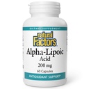 Natural Factors Alpha-lipoic Acid 200mg Capsules, 60-Count