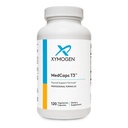 XYMOGEN MedCaps T3 - Θυρεοειδής Φόρμουλα Υποστήριξης με Βιταμίνες + Βότανα - Σελήνιο, Ψευδάργυρος, Βιταμίνη E + C, Ashwagandha, εκχύλισμα Guggul, και συμπλήρωμα ιωδίου (120 κάψουλες)