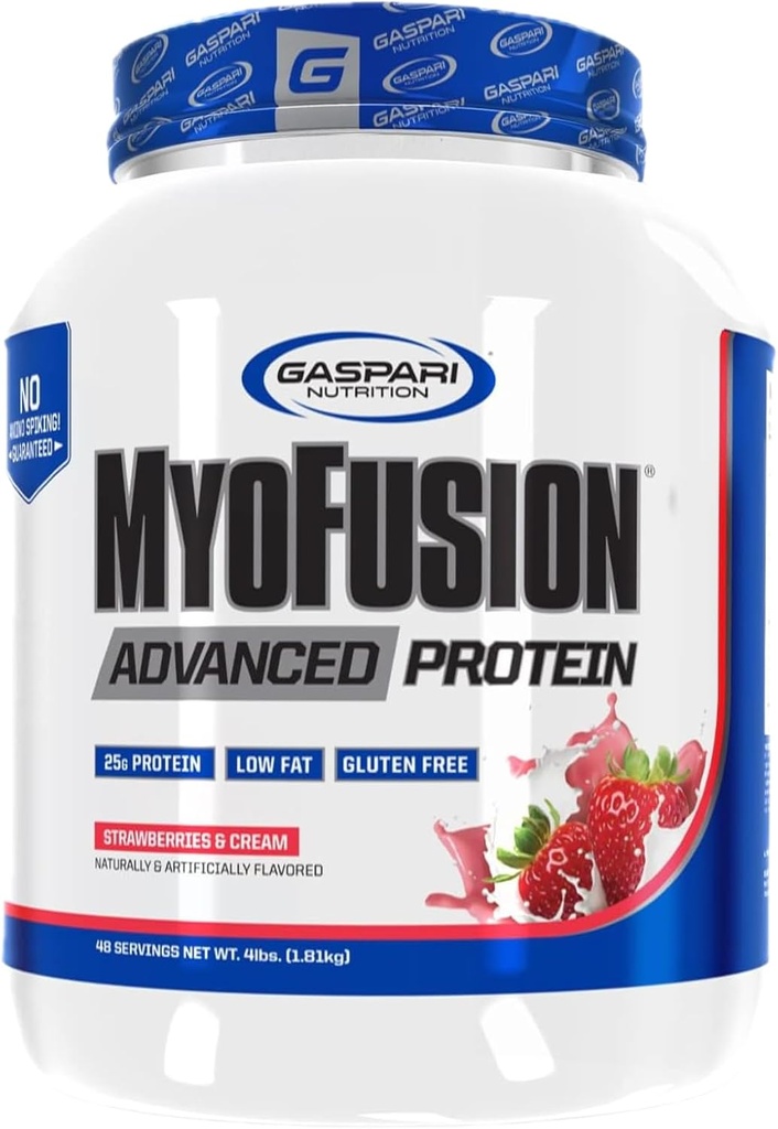 Διατροφή Gaspari Myofusion Advanced Protein Powder, Φράουλες και Κρέμα, 4.59 Λίρες