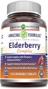 Amazing Formulas Elderberry Complex Supplement | 120 Chewable Tablets | Berry Flavor | Non-GMO | Gluten-Free | Made in USA