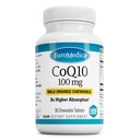 EuroMedica CoQ10 100 mg - Συμπλήρωμα Υποστήριξης Κυτταρικής Ενέργειας - Υψηλότερη Απορρόφηση CoQ10 Chewable Supplement - Συμπλήρωμα Διατροφικής Βοήθειας Υγιεινή Γήρανση & Εγκεφαλική Υγεία - 30 Μασώμενα Δισκία