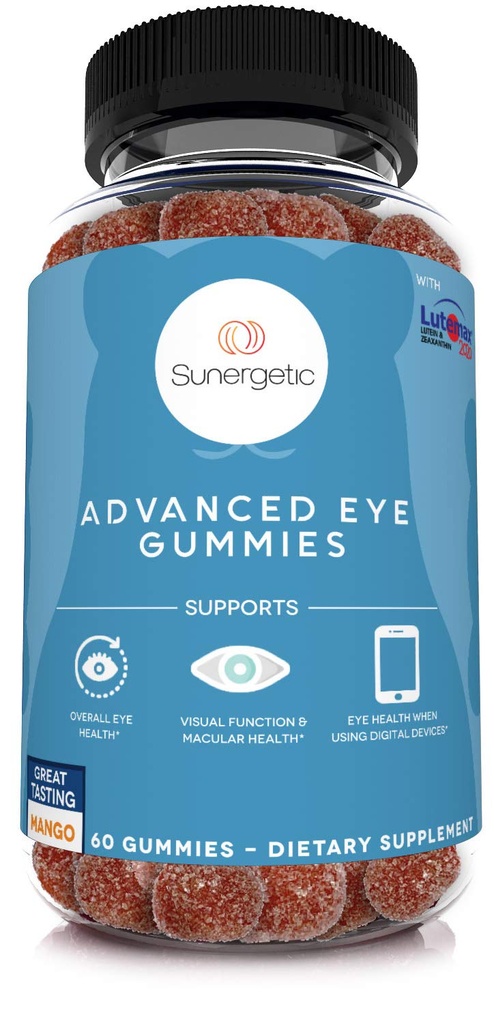 Premium Eye Support Gummies–Lutein Gummies with Zeaxanthin Supports Overall Eye Health, Vision & Macular Health–Clinically Studied Lutein & Zeaxanthin Gummies with Lutemax 2020-60 Eye Gummies