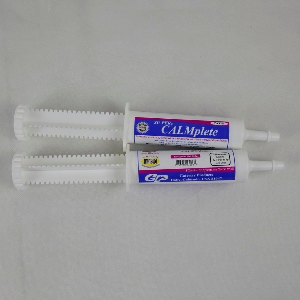 SU-PER CALMplete Horse Calmer Paste - Βοηθά στη διατήρηση της ηρεμίας και της ισορροπίας συμπεριφοράς - Χαλαρωτική επικόλληση για τα άλογα - 80CC, (2 Pack)
