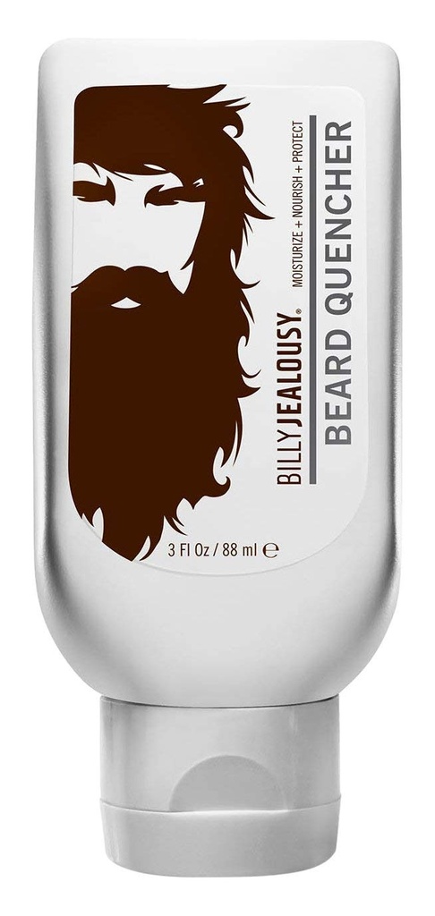 Billy Jealousy Beard Quencher, Nourishing and Enhanceing Moisturizer for Mane and Skin with Shea Butter, Amino Acids and Black Oat Seed, Frizz, Relieves Itch and Flakes, 3 Fl Oz