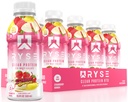 RYSE Clear Protein Drink - Strawberry Banana - 100 Calories, 22g Whey Isolate Protein Shake, Sugar-Free, 0g Fat & Lactose-Free - Refreshing Ready-to-Drink Beverage - 16.9 fl oz Bottles (12-Pack)