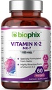 biophix Βιταμίνη K2 MK-7-100 mcg 60 Veg Κάψουλες - Υποστηρίζει Ισχυρά Οστά Ανοσοποιητική Υγεία