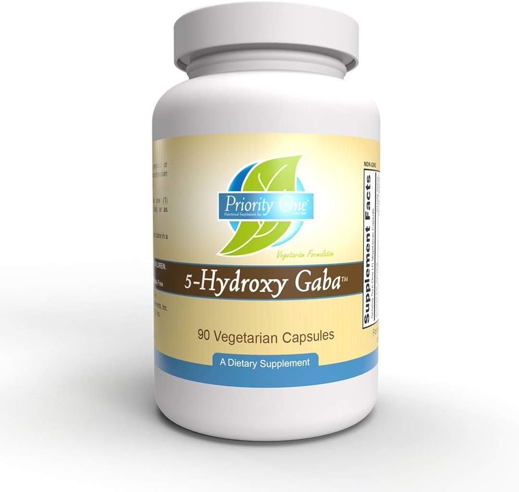 Priority One Vitamins 5 Hydroxy GABA (Gamma Aminobutyric Acid) (5HTP)* 90 Vegetarian Capsules