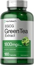 Horbäach EGCG Green Tea Extract Pills | 180 Capsules | Max Potency | Non-GMO & Gluten Free Supplement