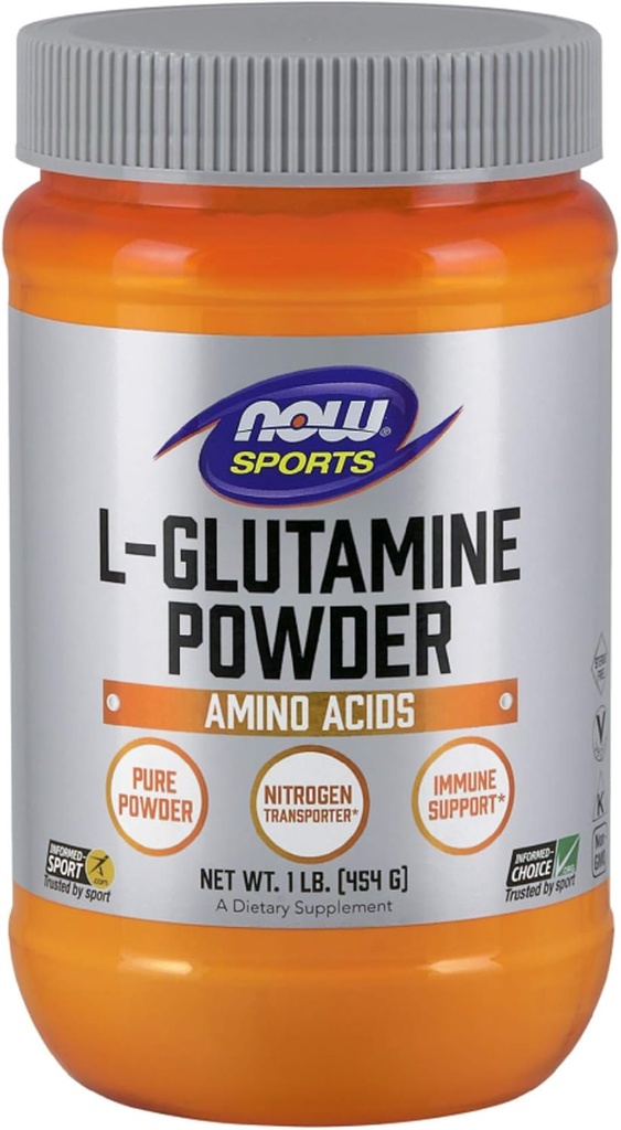 Τώρα τρόφιμα L-Glutamine καθαρή σκόνη, 1-Pound