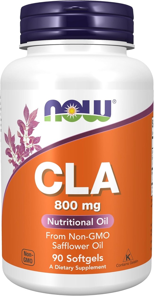 NOW Συμπληρώματα, CLA (Congated Linoleic Acid) 800 mg, Διατροφικό Έλαιο, 90 Softgels
