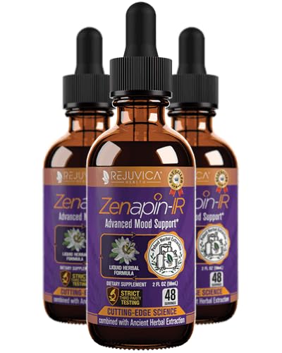 Rejuvica Health Zenapin IR - Advanced Mood Support Supplement - Κάβα Κάβα, Ashwagandha, Passionflower, Χαμομήλι, B-Vitamins & More