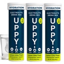 Uppy! Lemon-Lime Electrolyte Hydration Tablets – 30 Count (3x10) – Διαλύεται σε νερό για ταχεία ενυδάτωση – Για ταξίδια, Αθλητικά & Φεστιβάλ – Φορητό ηλεκτρολυτικό ποτό ευεξίας