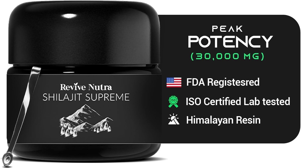 Shilajit για άνδρες και γυναίκες - Υψηλή ισχύ Ιμαλαΐων Shilajit Resin, 90 ημέρες Sundried σε ένα vaccum, 85+ Trace Minerals & Fulvic Acid, Lab Tested - Αποδεδειγμένο για την ενίσχυση της ενέργειας 