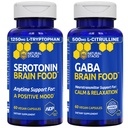 ΦΥΣΙΚΑ ΣΤΑΚΤΑ Σεροτονίνη & GABA Brain Food Bundle - Υποστηρίζει μια θετική διάθεση & ηρεμία * - 120 Σύνολο Καψάκια