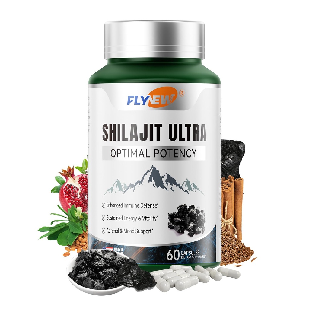 Shilajit για άνδρες γυναίκες, Shilajit με φυσικά Fulvic Acid & L-αργινίνη, Himalayan Shilajits για επιπλέον δύναμη, Stamina & ανοσοποιητική υποστήριξη, μη GMO, Κατασκευασμένο στις ΗΠΑ, 60 κάψουλες, 1.300mg ανά υπηρεσία