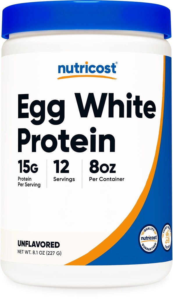 Nutricost Αυγό Λευκή σκόνη πρωτεΐνης 8oz (Άγευστη) - Μη ΓΤΟ, Χωρίς γλουτένη