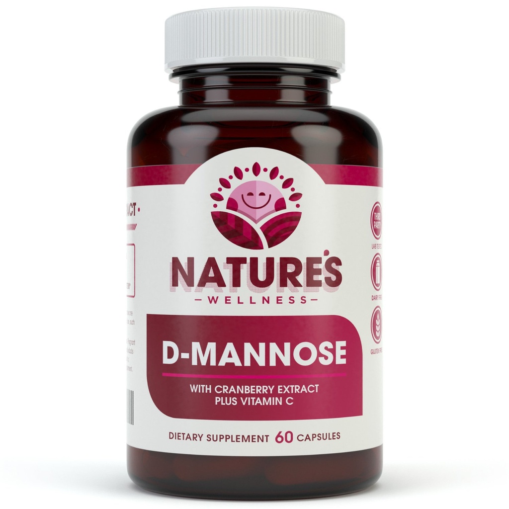 D MANNOSE με εκχύλισμα βατόμουρου & βιταμίνη C - urinary Tract UT Cleanse & Bladder Health - Προστατεύει από τις ουρολοίμωξη UTI - Natural Healthy Flush & Detox Προσμείξεις 