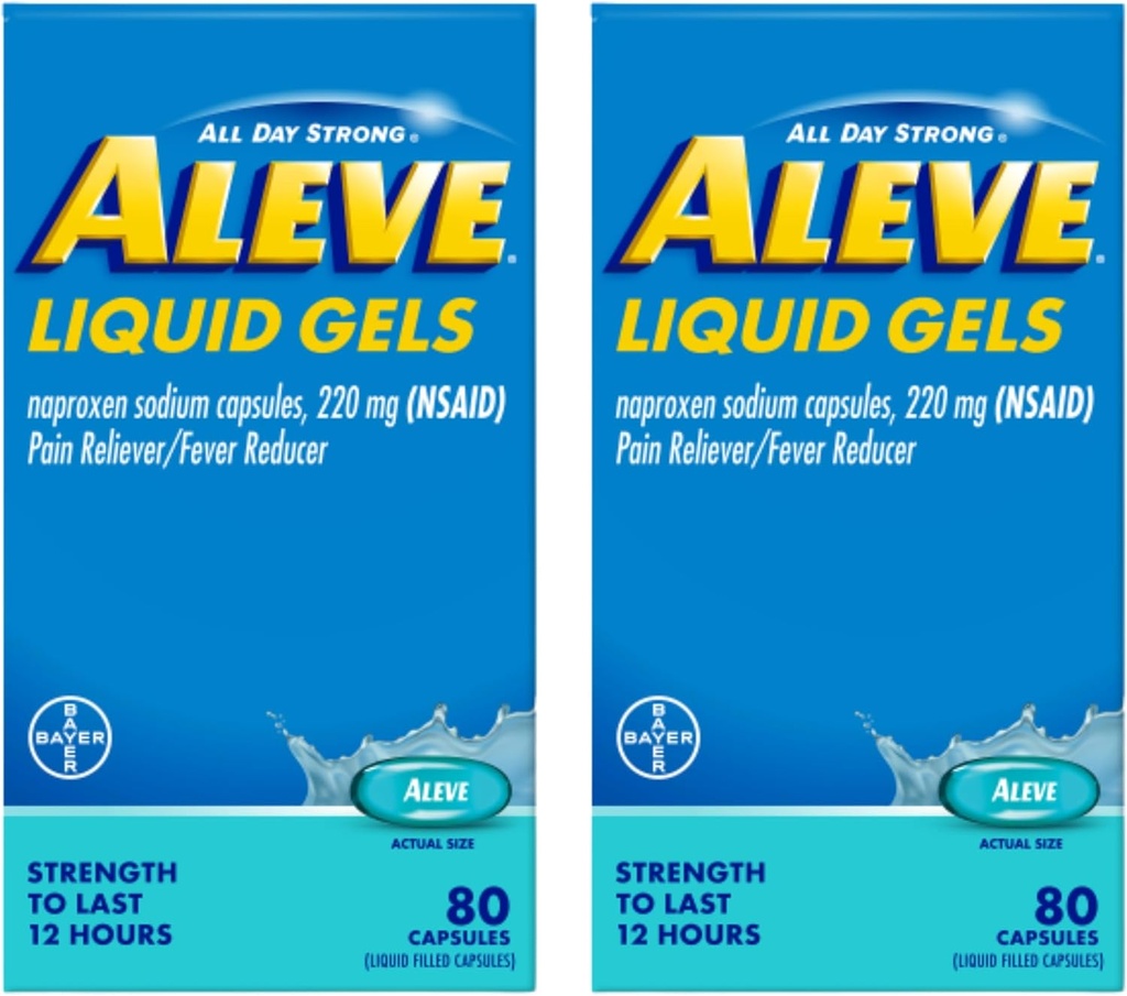 Aleve Liquid Gels 80ct. 24cs - 2 συσκευασίες