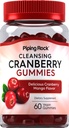 Piping Rock Cranberry Gummies | 60 Count | Cleansing Supplement for Women and Men | Cranberry Mango Flavor | Vegan, Non-GMO, Gluten Free