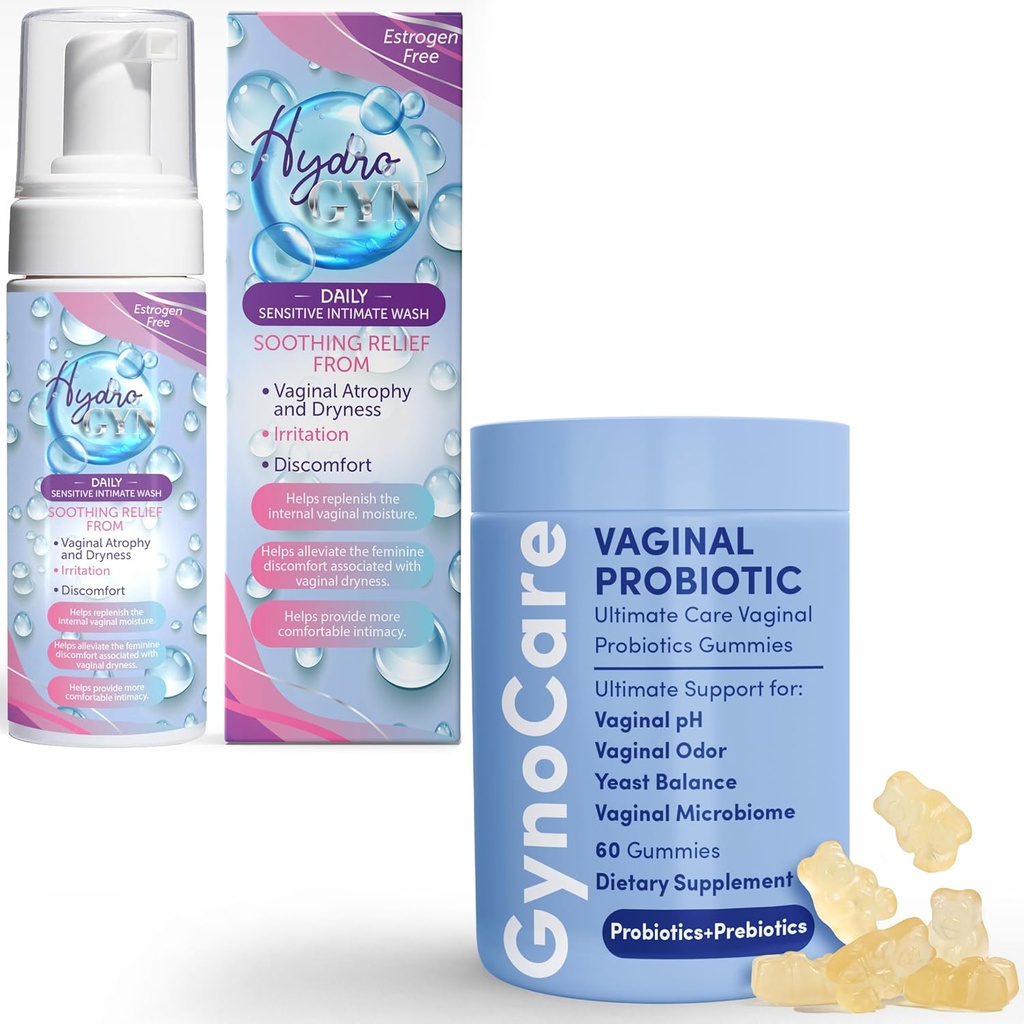 Terramed Just Think Comfort Κολπική Προβιοτική Gummies για τις γυναίκες + Αρωματισμένο Πλύσιμο θηλυκών – Διπλή Υποστήριξη για την ισορροπία pH, Odor Control, και Αρωματική Υγεία