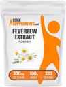 BulkSupplements.com Feverfew Extract Powder - Feverfew Herbal Supplement - Χωρίς γλουτένη, 300mg ανά Σερβίρισμα, 100g (3, 5 oz) (Pack of 1)