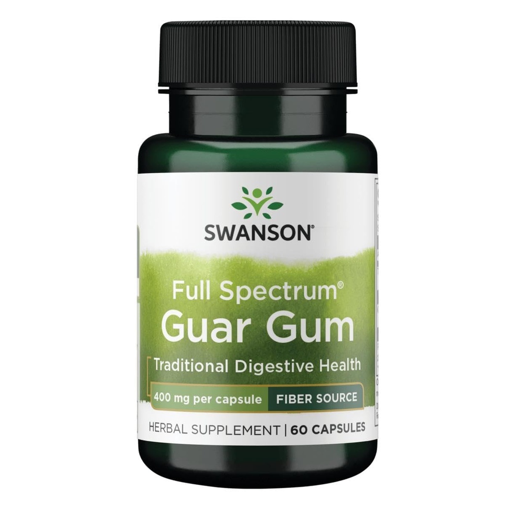 Swanson Full Spectrum Guar Gum 400 Milligrams 60 Κάψουλες