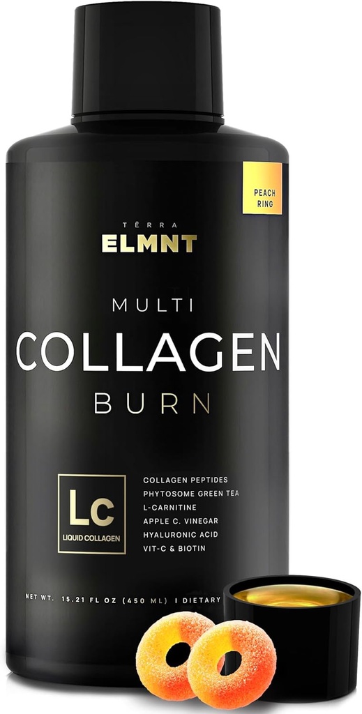 Premium Liquid Collagen for Women Weight Loss & Beauty w. Hyaluronic Acid, Biotin, L-Carnitine, Apple C Vinegar - Ultra Pure Multi Collagen Protein Shots Drink + Hair & Skin Liquid Vitamins - Colageno
