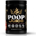 Poop Juice 5-in-1 Prebiotic, Probiotic, Postbiotic, Digestive Enzymes & Glutamine Supplement Powder - Bloat Relief, Gut & Immune Support - Sugar & Lactose-Free - 30 Servings (Strawberry Lemonade)