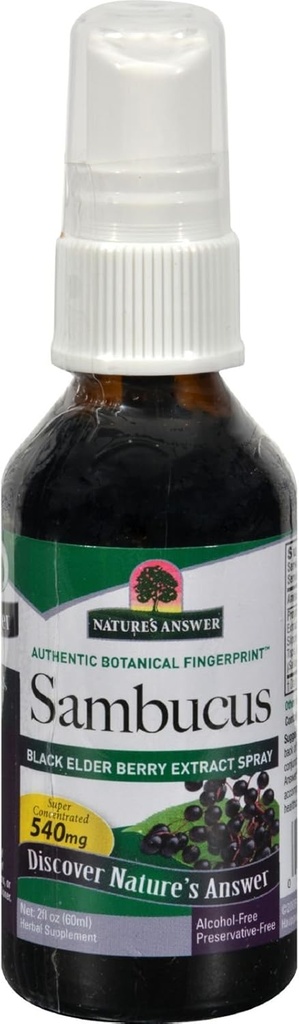 Απάντηση της φύσης Sambucus Syrup Extract Spray 2 Fluid Ounces 