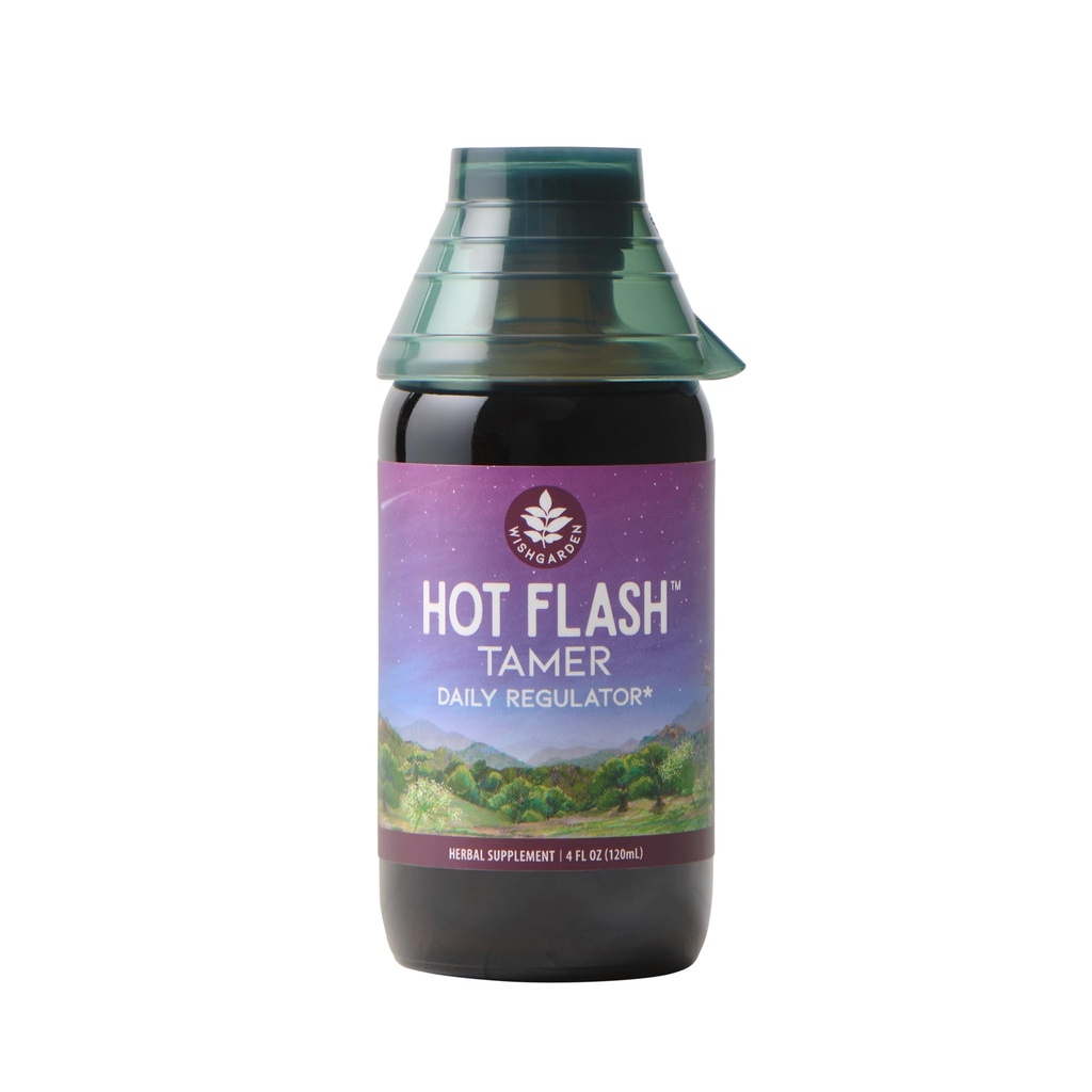 WishGarden Βότανα Hot Flash Tamer - Φυτό-βασισμένο Herbal Hot Flash Relief & Night Sweats συμπλήρωμα με μαύρο Cohosh & Vitex Berry υποστηρίζει υγιή επίπεδα ορμονών, Εμμηνόπαυση ανακούφιση για τις γυναίκες, 4 ουγγιές
