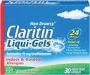 Claritin Liqui- Gels 24ωρη Αλλεργία Ανακούφιση, Αλλεργία μη- υπνηλία Ιατρική, Λοραταδίνη Αντιισταμινικά Κάψουλες, 30 κόμης