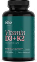 Βιταμίνη D3 K2 - Βιταμίνη D3 5000 IU με βιταμίνη K2 ως MK-7, Ασβέστιο, και Φώσφορος για Ultimate Απορρόφηση - Συμπληρώματα βιταμίνης D, 60 Vegcaps, 60 Ημέρα προσφοράς