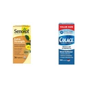 Senokot Extra Strength Φυσικό φυτικό Laxative for Gentle Overnight Relief & Colace Regular Strength Αποσκληρυντής Στολών 100 mg Κάψουλες 100 Count Docusate Νάτριο Χωρίς διεγερτικό