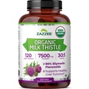 Zazzee USDA Organic Milk Thistle 30:1 Extract, 80% Silymarin, 120 Vegan Κάψουλες, 4μηνη προμήθεια, Certified Kosher, Υψηλής ισχύος ήπαρ & αντιοξειδωτική υποστήριξη, Silybum Marianum, μη GMO, Κατασκευασμένο στις ΗΠΑ