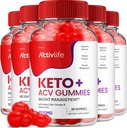 ActivLife Keto ACV Gummies - Ενεργή ζωή Keto Apple Cinegar Gummies, ActivLife Keto + ACV Weight Management Gummies ActiveLife Advanced 1000mg Formula (5 Pack - 300 Gummies)