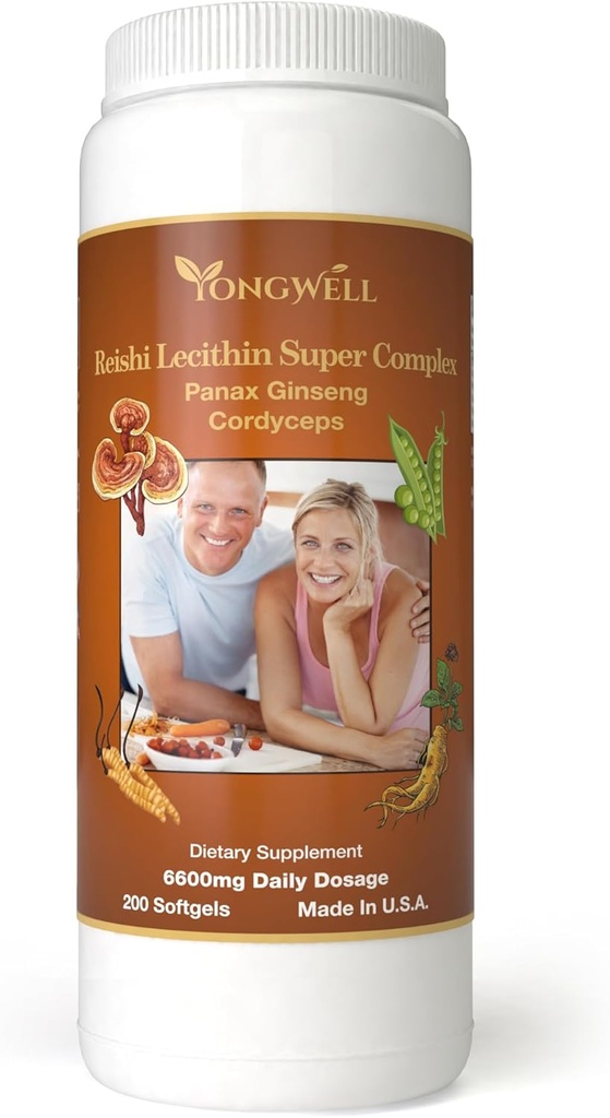 Reishi Lecithin Super Complex με Panax Ginseng & Cordyceps (200 Softgels)