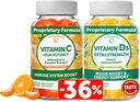 Lunakai Βιταμίνη C και Βιταμίνη D3 Gummies Bundle - 300mg Βιολογικό, Μη ΓΤΟ, Vegan Chewable Gummy - Ανοσία, Οστά και Mood συμπλήρωμα υποστήριξης για ενήλικες