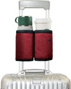 Riemot Luggage Travel Cup Holder Free Hand Drink Carrier - Hold Two Coffee Mugs - Ταιριάζει Roll on Suitca Handles - Δώρα για τους συμμετέχοντες στην πτήση Ταξιδιώτες Αξεσουάρ Κόκκινο