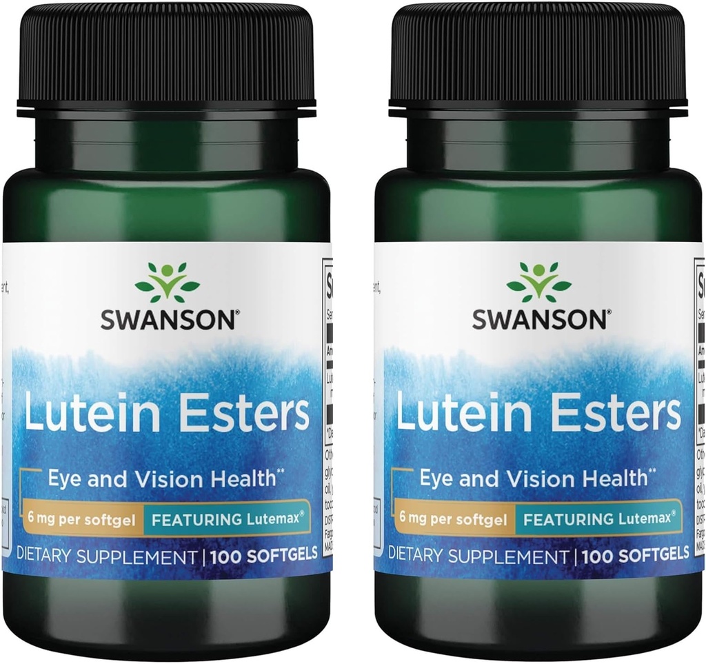 Swanson Lutein Esters - Διαθέτει Lutemax 6 mg 100 Sgels (2 Συσκευασία)
